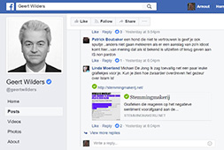 Facebook user using the graph on the Facebook page of the PVV leader.