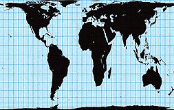 Gall-Peters projection, first drawn by James Gall in 1855, and in 1973 by Arno Peters.