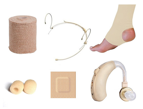 Various skin-coloured objects.