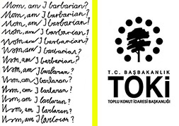 Left: A chinese whisper sketch, inviting twelve people to copy the previous title. Right: Typography reference, logo of TOKI, the Turkish housing Ministry.