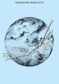 IPCC scenario’s for global warming. Design: Ruben Pater, 2010.