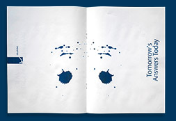 Publication with AKZO Nobel logo and slogan. Design: Ruben Pater.